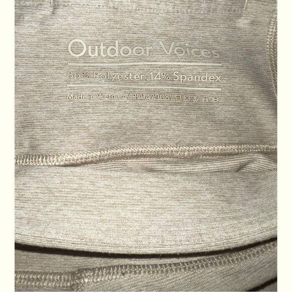 Outdoor Voices Warm Up Leggings Size Medium 7/8 Oatmeal - Picture 7 of 7